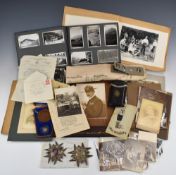 Robert Baden Powell and Baden Powell family interest ephemera comprising cased bronze and silver