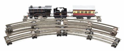 Hornby 0 gauge model railway British Railways 0-4-0 clockwork tender locomotive, passenger