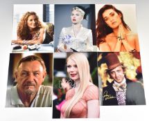 Six autographed celebrity photos signed by Gwyneth Paltrow, Julia Roberts, Scarlett Johansson,