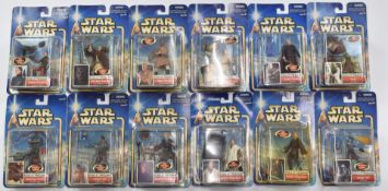 Twelve Star Wars Attack of the Clones Collection 1 action figures by Hasbro, 2002, to include Obi-