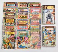 Forty three The Thing comics including Marvel Two In One, The Thing together with Sub-Mariner,