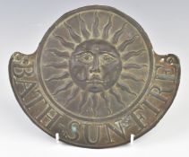 Bath Sun fire insurance plaque, width 22cm