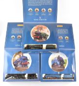 Three Royal Doulton / Hornby 00 gauge model railway locomotive and plate box sets, comprising A4,