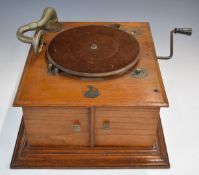 Tyrela gramophone, cased in mahogany box.