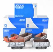 Five Dapol 0 gauge model railway private owner wagons, all in original boxes