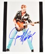 George Michael autographed 25 x 20cm photo signed in blue ink.