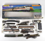 Hornby 00 gauge R696 Intercity 125 model railway set together with a Tri-Ang R357 diesel