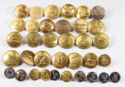 19th or early 20thC livery, hunt or similar buttons, many with maker's names including Firmin & Sons