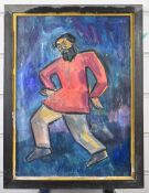 Natalia Goncharova / Gontcharova (Russian / French 1881-1962) oil on board portrait of a bearded