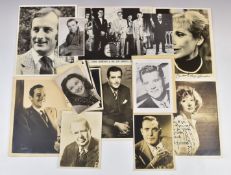 A collection of vintage autographs to include Danny Kaye, Arthur Lowe, Frederic March and Jean