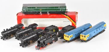 Eight 00 gauge model railway locomotives comprising three diesel locomotives and three steam
