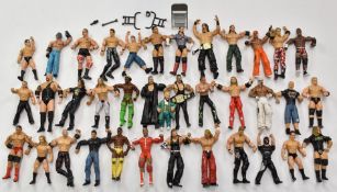 Thirty seven Jakks WWE action / wrestling figures including John Cena, The Undertaker, Rey Mysterio,