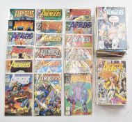 Over one hundred and thirty Avengers Marvel comics