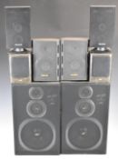 Four pairs of hi-fi speakers comprising JVC SP-E71BKE, Panasonic SB-HSX70, JVC SP-UX1000GR and