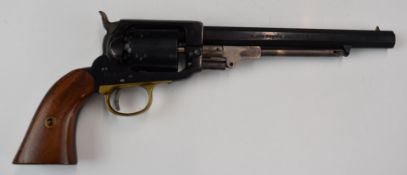 Palmetto 1861 Whitney .36 six-shot single action revolver with wooden grips, brass trigger guard and