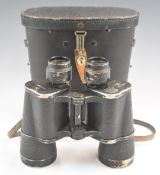 A pair of Carl Zeiss WW2 German Third Reich Nazi Kriegsmarine DF 7x50 binoculars, serial number