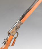 Rossi Model 92 .44 Magnum Winchester style underlever-action rifle with adjustable pop-up peep