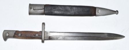 German 1871/84 pattern bayonet with good stamps, Weyersberg Krishbaum Solingen to ricasso,