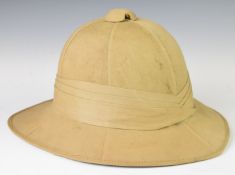 Wolseley khaki helmet retailed by J Compton Sons & Webb Ltd, London, Size 6 7/8