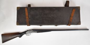 C G Bonehill 12 bore sidelock side by side ejector shotgun with named and engraved locks, engraved