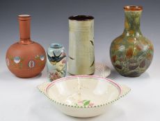 Royal Doulton Autumn Leaves vase, Ault vase, enamelled vase, Grays pottery dish etc