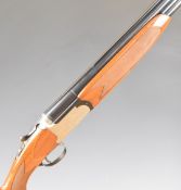 Franchi 12 bore over under ejector shotgun with engraved locks, underside, top plate, thumb lever