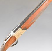 Laurona 12 bore over and under ejector shotgun with engraved lock, underside, trigger guard, top