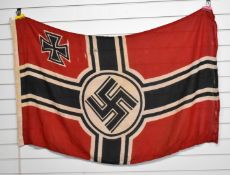 WW2 German Third Reich Nazi flag ink stamped Reichskriegsflg 1943 85 x 150 Nürnberg