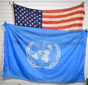 American flag 'Perma-Nyl' 100% Nylon by Valley Forge Flag Co, Spring City, 100 x 200cm together with