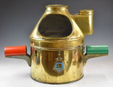 Brass ships binnacle compass, ex-RFA Lyness on which the vendor served