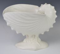 Wedgwood porcelain Nautilus shell centrepiece, height 22cm