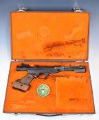 Original Model 10 .177 target air pistol with adjustable wooden grips, trigger and sights, serial
