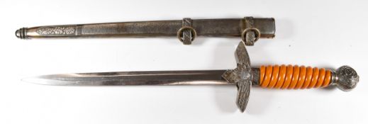 Replica WW2 German Third Reich Nazi Luftwaffe officer's dress dagger with 25cm blade and scabbard.