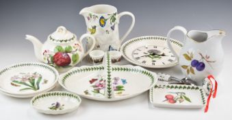 Portmeirion dinner, tea and decorative ware including tureens, jugs cruets, Botanic Hummingbird jug,