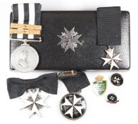 Four Order of St John medals and three related pin badges