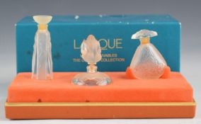 Lalique The Ultimate Collection three scent bottle set, in original display box