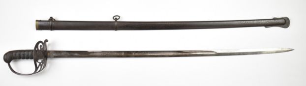 British 1827 pattern Light Infantry officer's sword retailed by Turner Brothers, Bath, with strung