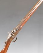 Westley Richards .450 percussion hammer action monkey-tail carbine rifle with named lock dated 1873,