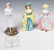 Royal Doulton three limited edition figurines Mary Countess Howe, Sophia Charlotte Lady Sheffield