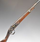 W L Evans flintlock military style gun with lock stamped '1827 US W L Evans V Force', steel