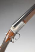 J & W Tolley 12 bore side by side shotgun with named and engraved locks, engraved underside, trigger