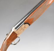 Fair LX600 12 bore over and under ejector shotgun with engraved scenes of birds to the locks and
