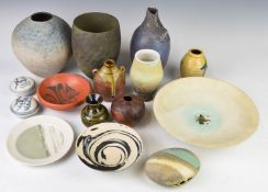 A collection of mostly named studio pottery including Phillip Leach, Mary White, Barbara Ivesen,
