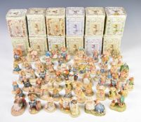 Approximately eighty four Border Fine Arts Jill Barklem Brambly Hedge figures, a good proportion