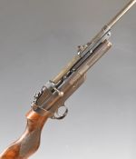 Webley Service Mark II .22 air rifle with interchangeable barrel, adjustable pop-up peep sights,