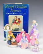 Collection of Royal Doulton figures including Betsy, Polly Peachum, Dinky Do, Childhood Days etc