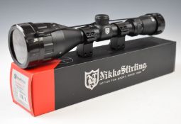 Nikko Stirling Mount Master AO 3-9x50 half mil dot air rifle or similar scope, in original box