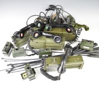 Four British Army field telephone / radio sets supplied by Racal with associated ancillary items,