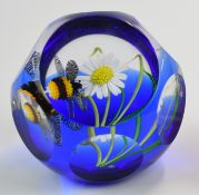 Caithness Whitefriars Great British Garden Bumble Bee limited edition 30/50 faceted glass