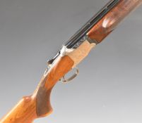 Miroku 12 bore over and under ejector shotgun with engraved locks, underside, trigger guard, top